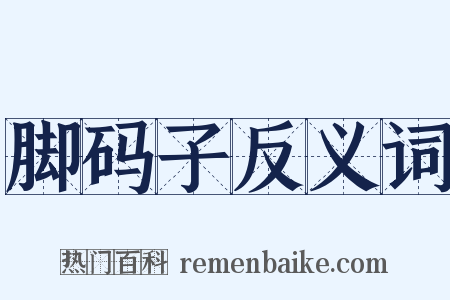 脚码子反义词是什么意思的图片